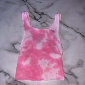 Pink Tie Dye Crop Top